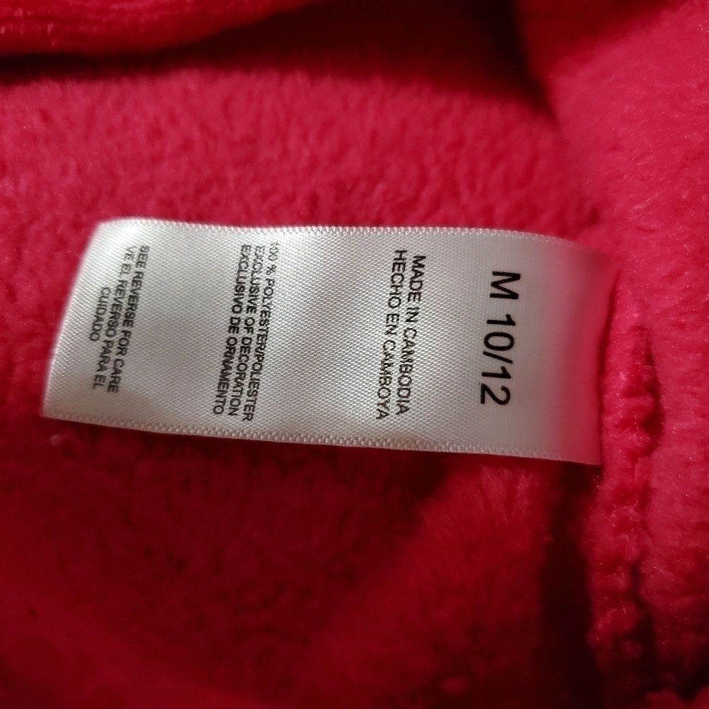 Lucky Brand Girl's Pink Plush Pullover Hoodie Size M 10/12 - Picture 6 of 6